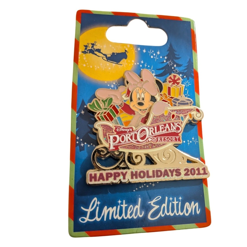 Disney Port Orleans Resort Happy Holidays 2011 Minnie Mouse LE 1000 Pin New - Picture 2 of 5
